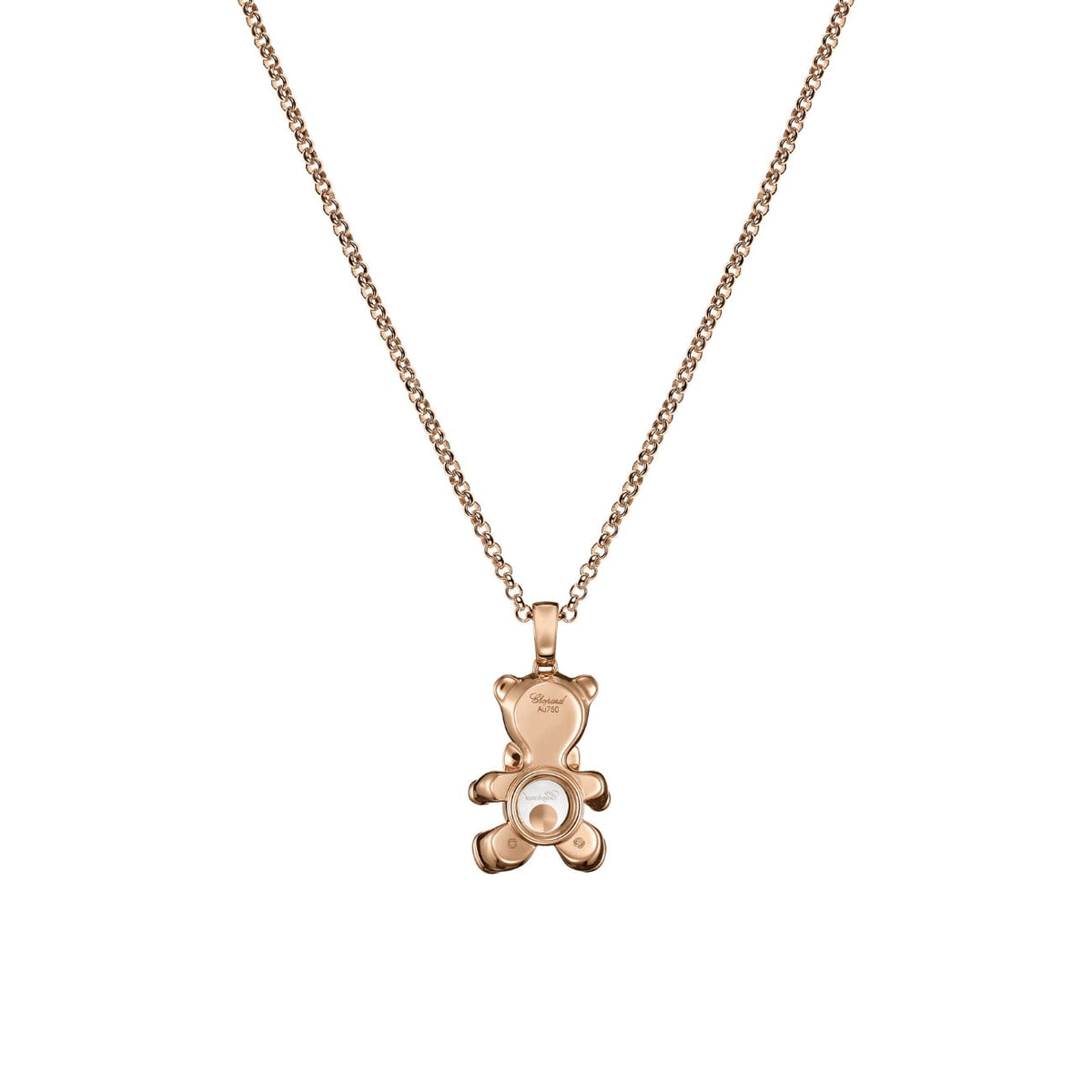 Chopard Jewelry - Happy Diamonds 18K Ethical Rose Gold Teddy Bear Necklace | Manfredi Jewels