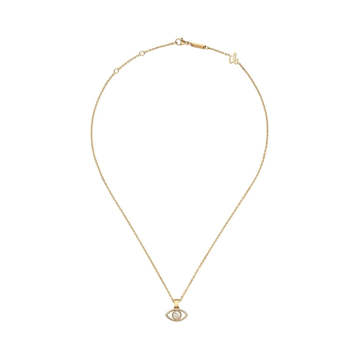 Chopard Jewelry - Happy Diamonds Good Luck Charms Ethical Rose Gold Diamond Pendant Necklace | Manfredi Jewels