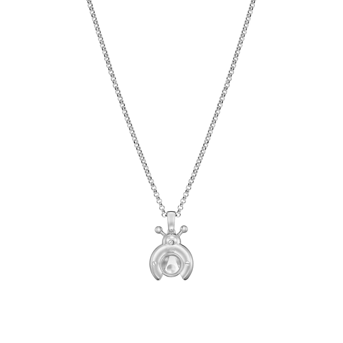 Chopard Jewelry - Happy Diamonds Ladybird Ethical White Gold Diamond and Ruby Pendant Necklace | Manfredi Jewels