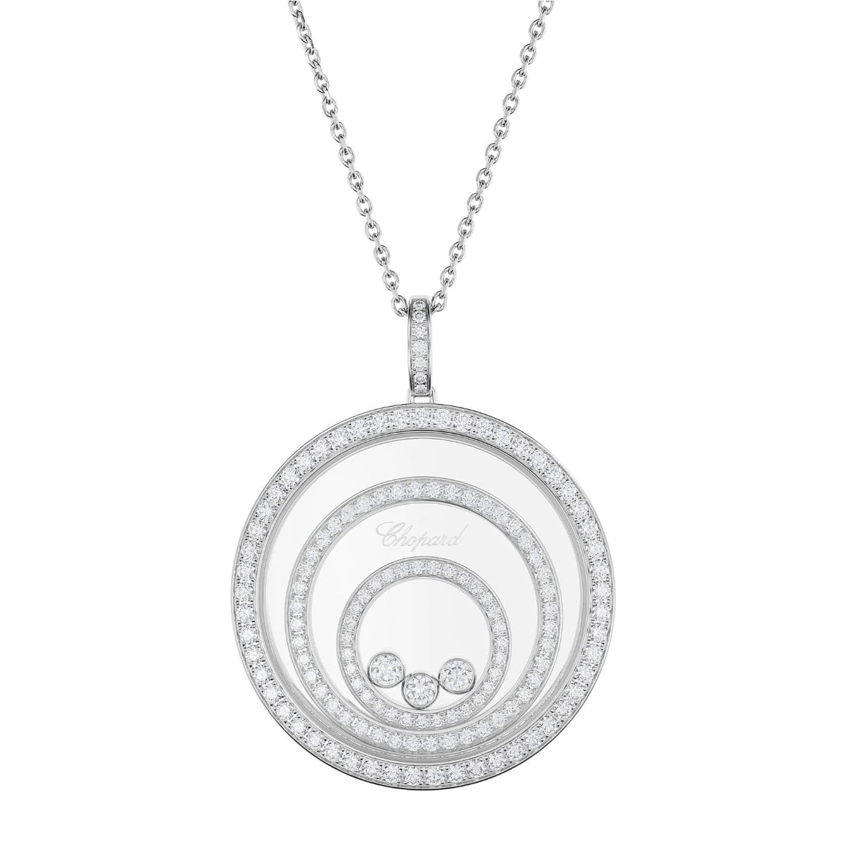 Chopard Jewelry - Happy Spirit Ethical 18K White Gold Diamond Necklace | Manfredi Jewels