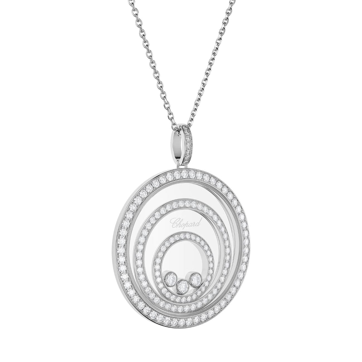 Chopard Jewelry - Happy Spirit Ethical 18K White Gold Diamond Necklace | Manfredi Jewels