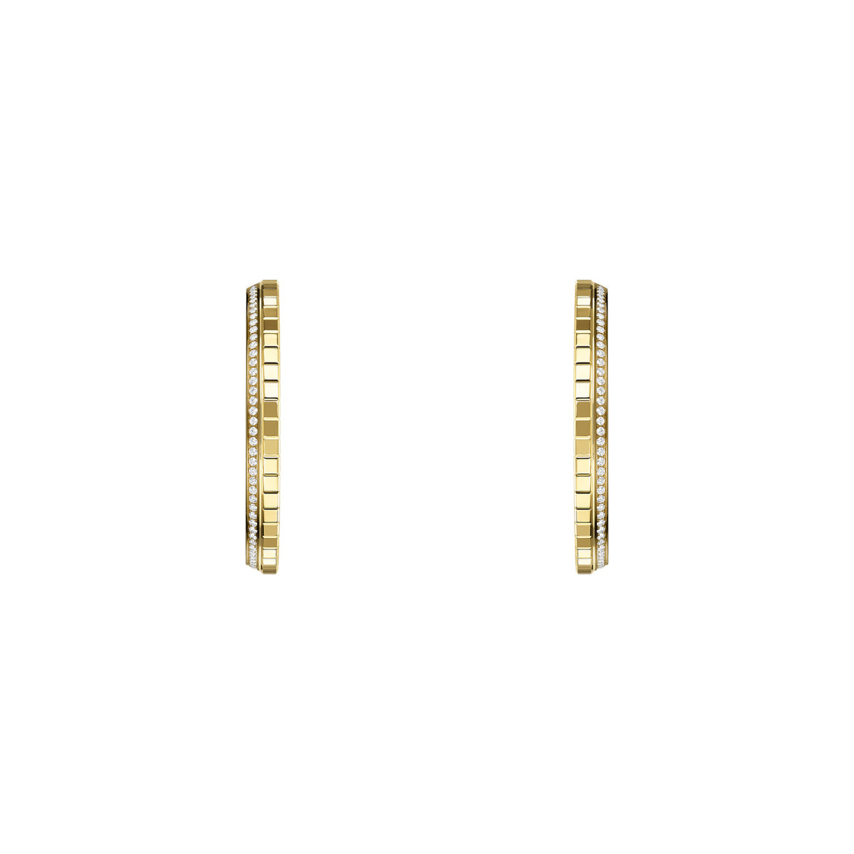 Chopard Jewelry - Ice Cube Ethical Yellow Gold Hoop Earrings | Manfredi Jewels