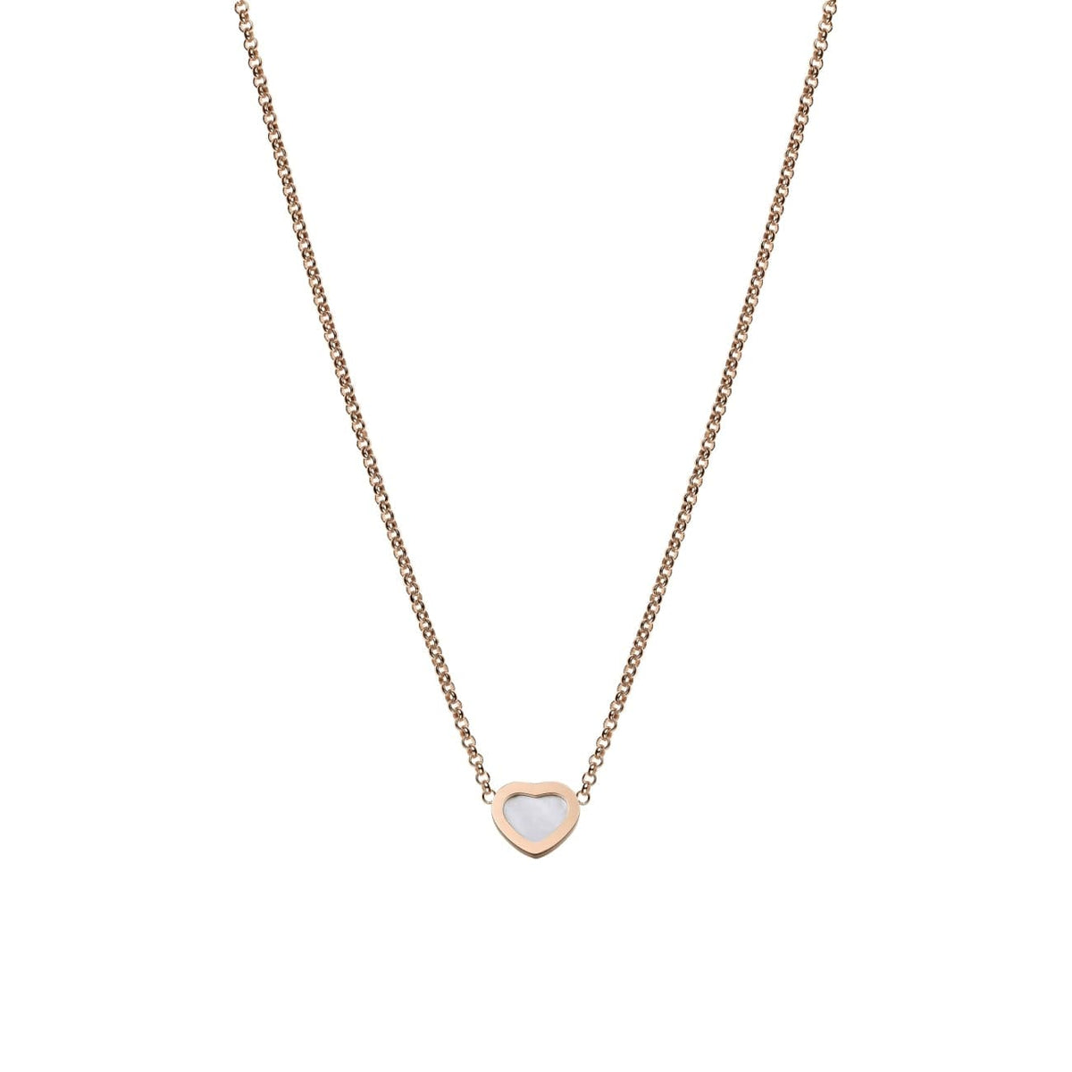 Chopard Jewelry - My Happy Hearts Ethical Rose Gold Mother Of Pearl Necklace | Manfredi Jewels
