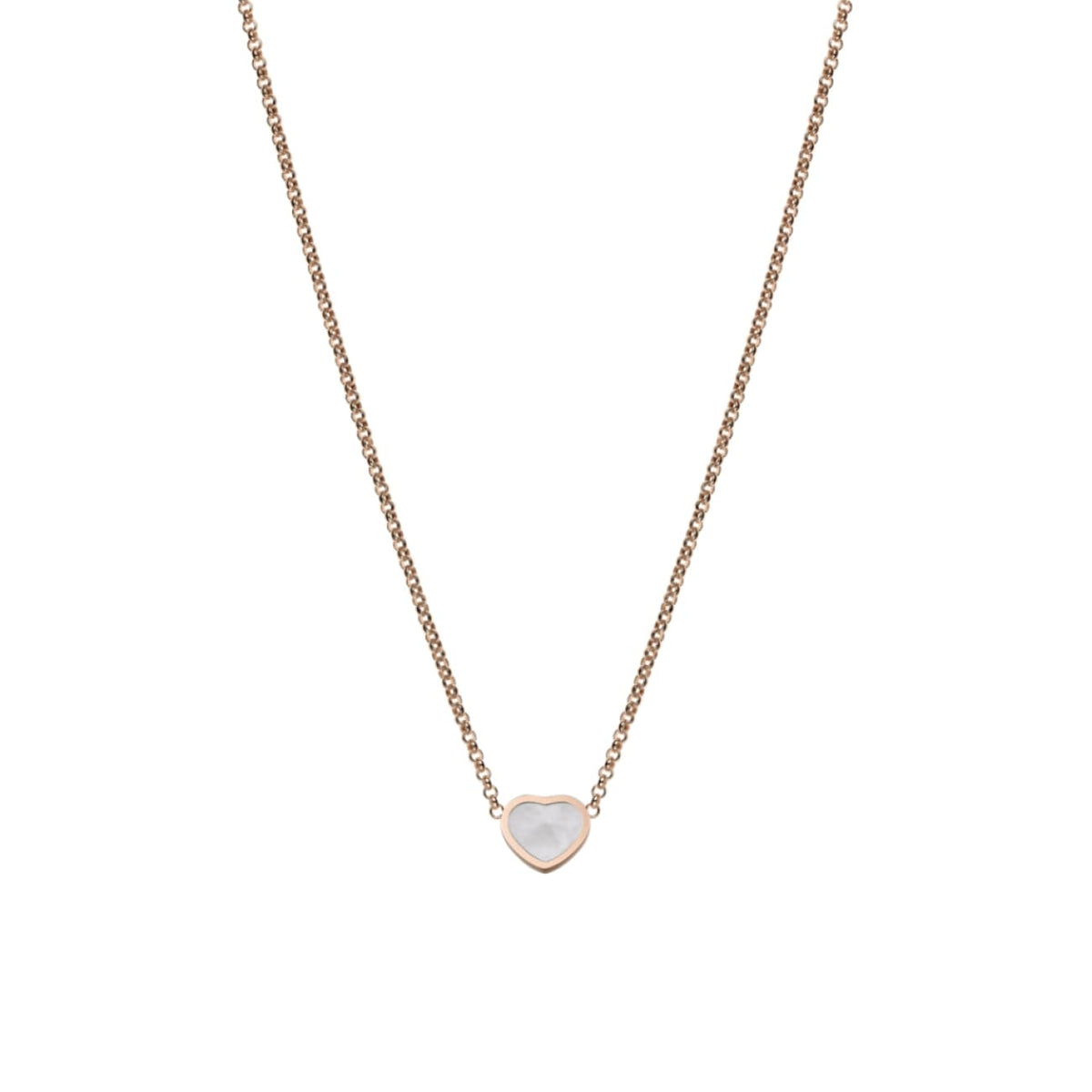 Chopard Jewelry - My Happy Hearts Ethical Rose Gold Mother Of Pearl Necklace | Manfredi Jewels