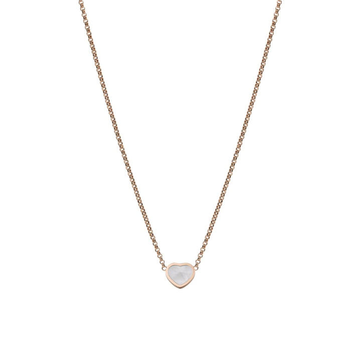 Chopard Jewelry - My Happy Hearts Ethical Rose Gold Mother Of Pearl Necklace | Manfredi Jewels