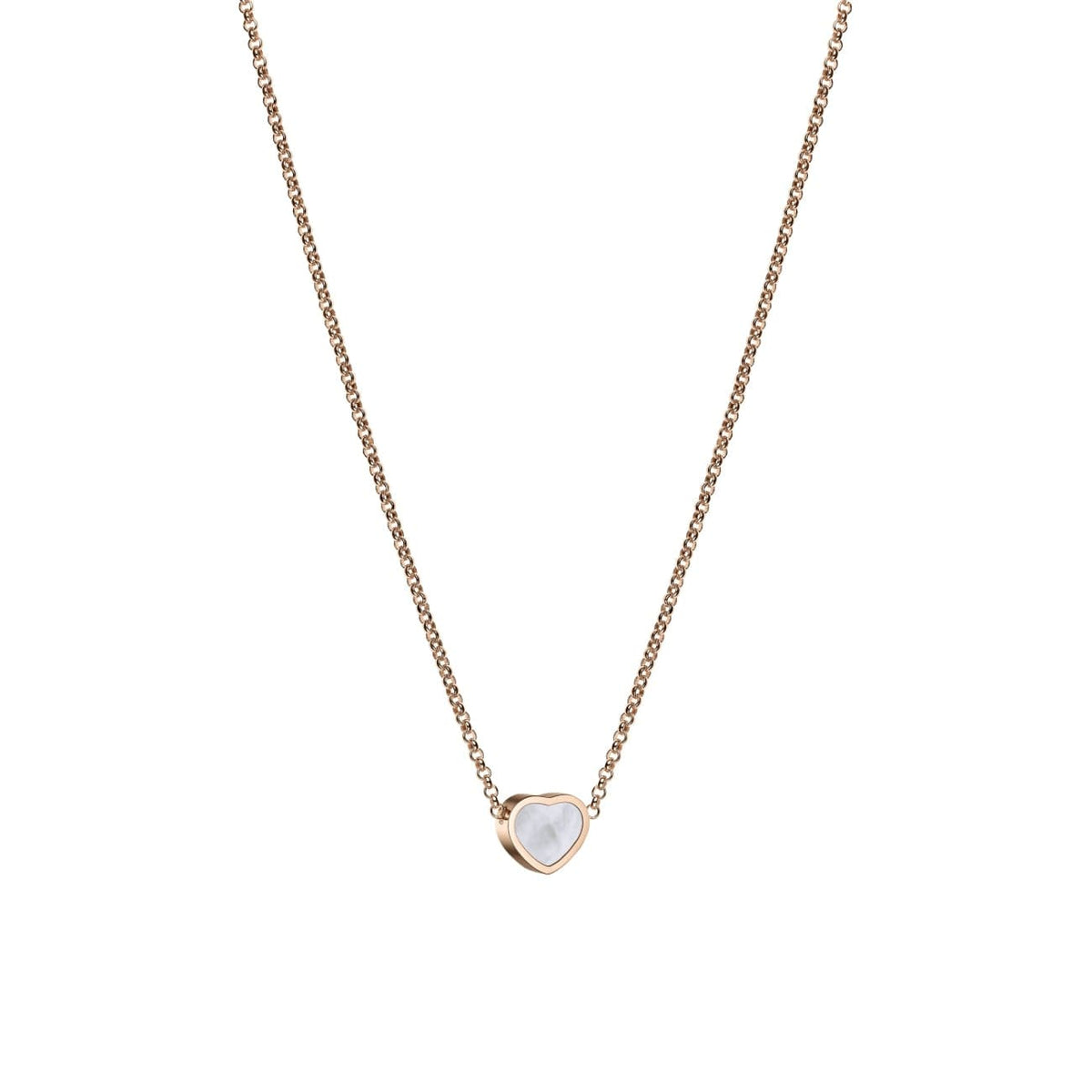 Chopard Jewelry - My Happy Hearts Ethical Rose Gold Mother Of Pearl Necklace | Manfredi Jewels