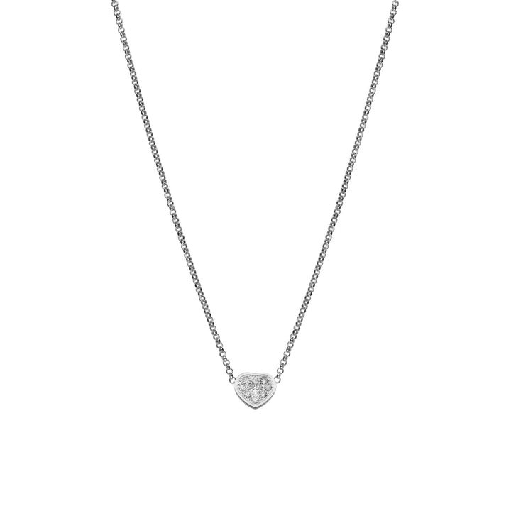 Chopard Jewelry - My Happy Hearts Ethical White Gold Diamond Pavé Necklace | Manfredi Jewels