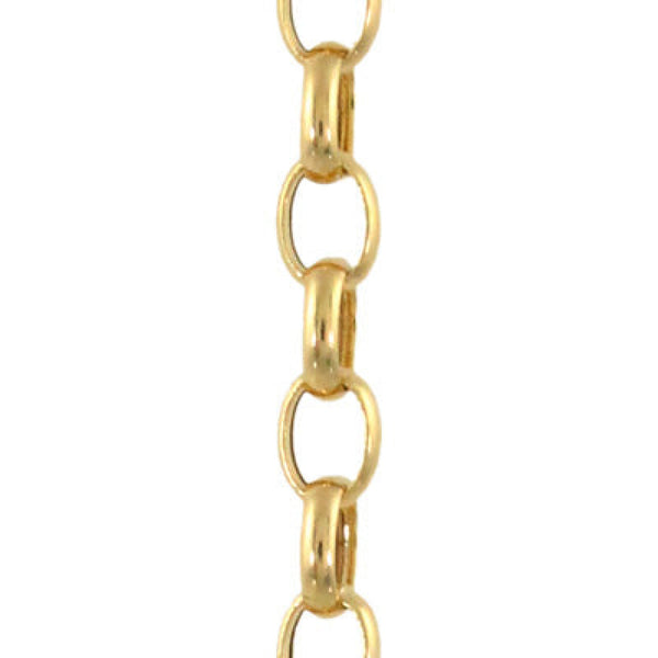 18K YG/WG DESIGNER GOLD DIAMOND OVAL LINK CHAIN main image 0