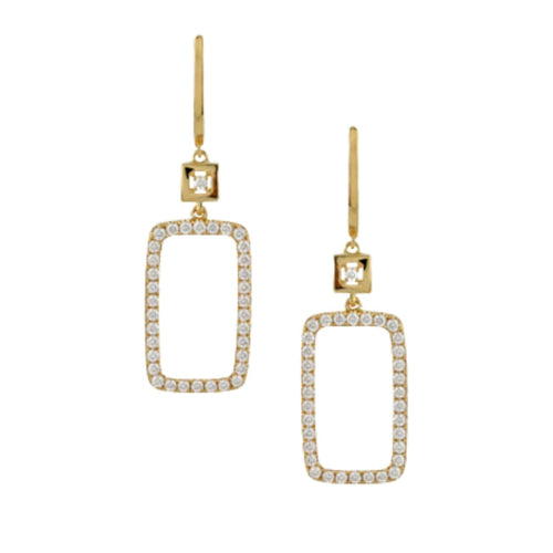 Doves Jewelry - Fibonacci 18K Yellow Gold Diamond Earrings | Manfredi Jewels