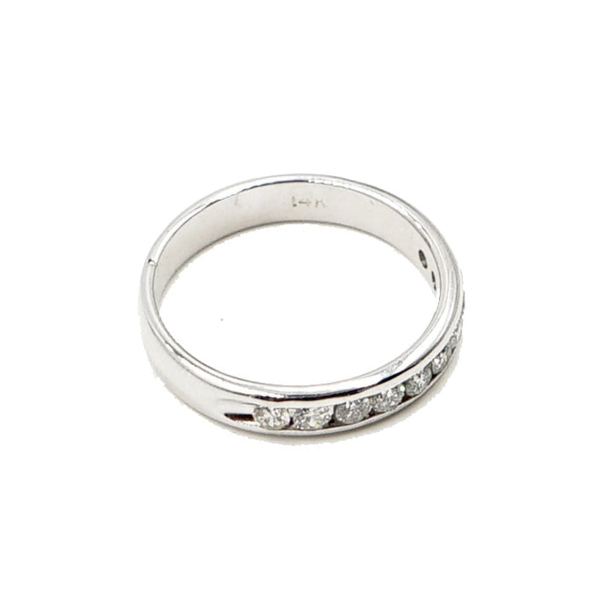Estate Jewelry Estate Jewelry - 14K White Gold Channel Diamond Ring | Manfredi Jewels
