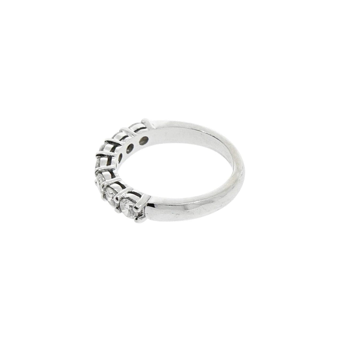 Estate Jewelry Estate Jewelry - 14K White Gold Seven Diamond Band RIng | Manfredi Jewels