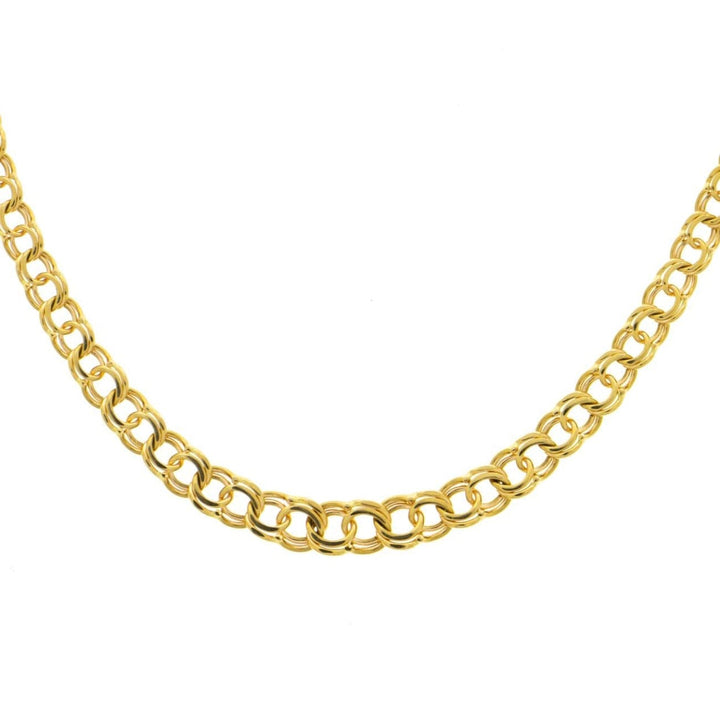 Estate Jewelry Estate Jewelry - 18K Yellow Gold Double Link Chain Necklace | Manfredi Jewels