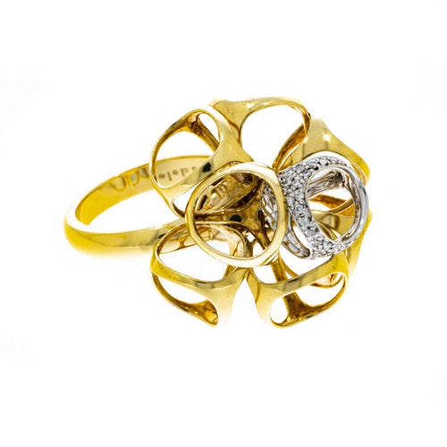 Estate Jewelry - Di Modolo Icona Yellow Gold Diamond Cocktail Ring | Manfredi Jewels