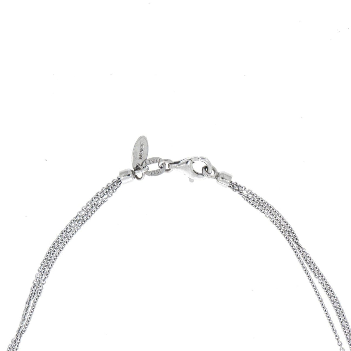Estate Jewelry Estate Jewelry - White Gold Diamond & Blue Zircon Pendant Necklace | Manfredi Jewels