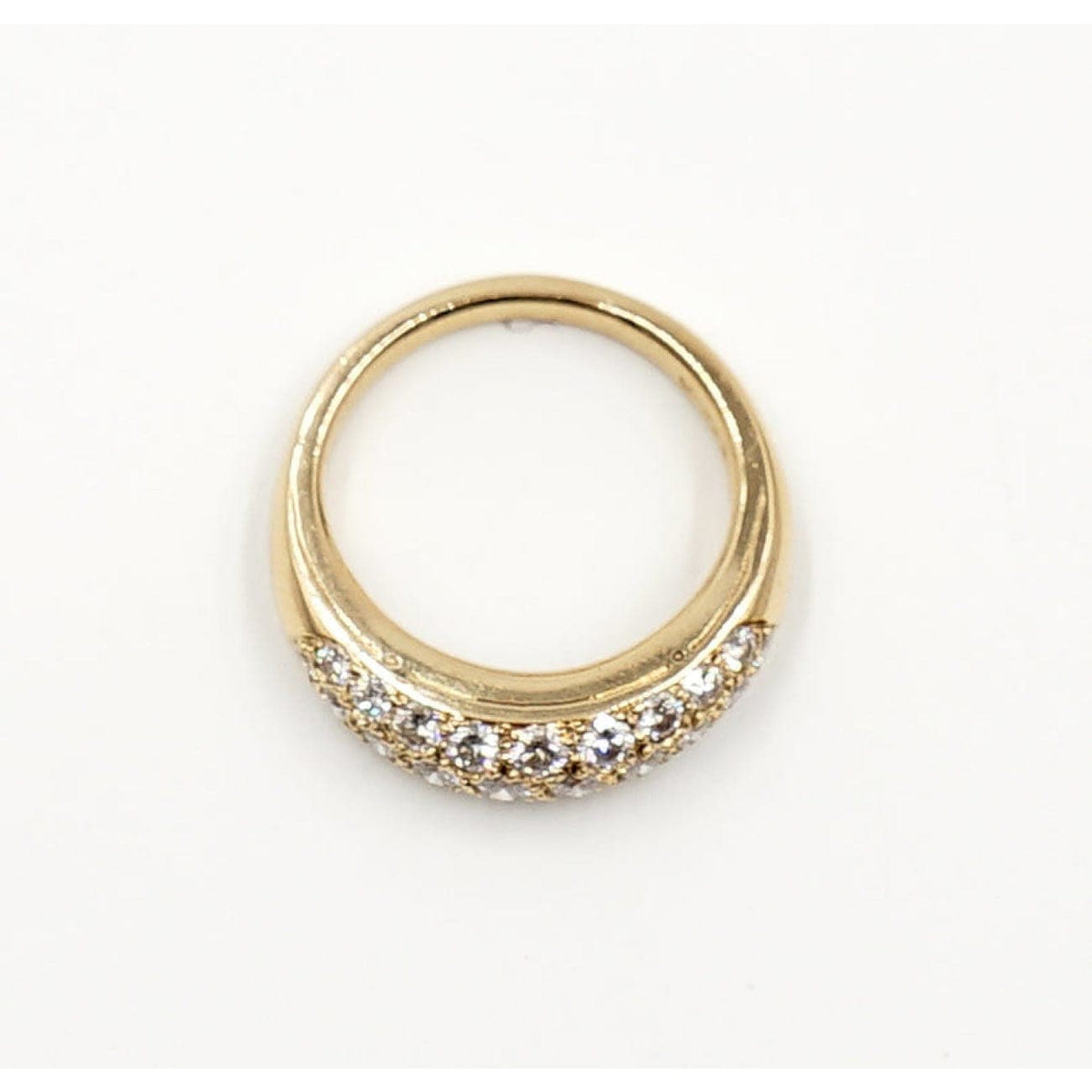 Estate Jewelry Estate Jewelry - Yellow Gold Pavè Diamond Domed Ring | Manfredi Jewels