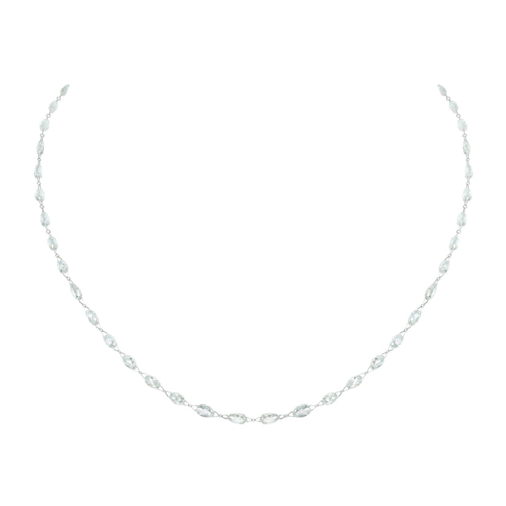 Etho Maria Jewelry - Platinum White Briolletes Diamond Necklace | Manfredi Jewels