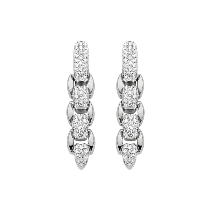 Fope Jewelry - Eka 18K White Gold Diamond Pendant Earrings | Manfredi Jewels