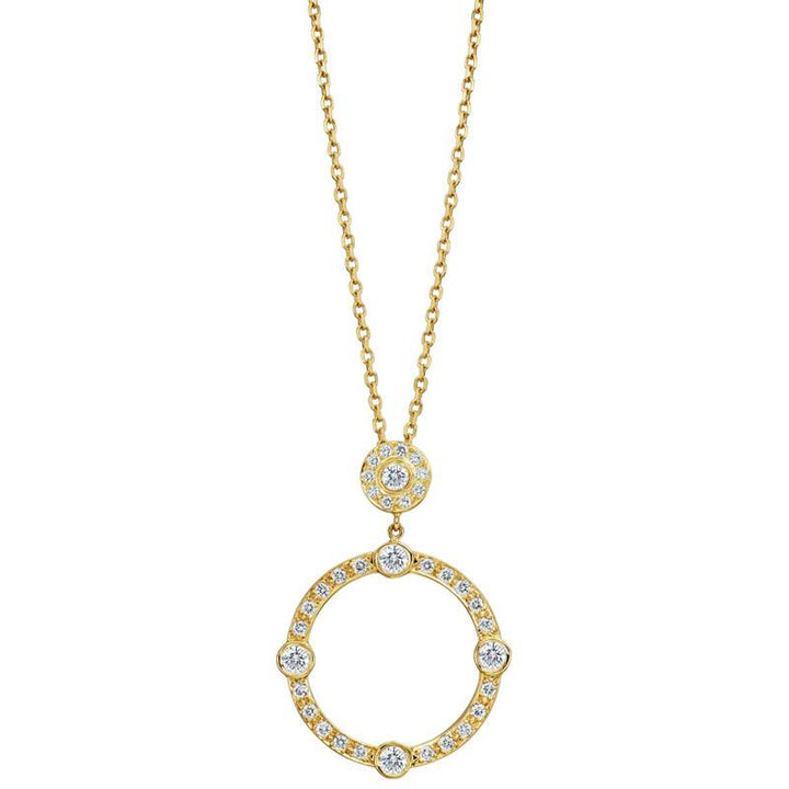 Gumuchian Jewelry - GUMUCHIAN CAROUSEL MOTIF 18K YELLOW GOLD DIAMOND SLIDING PENDANT | Manfredi Jewels