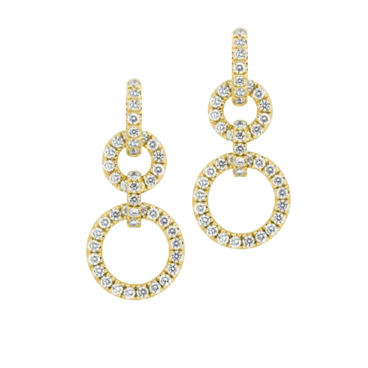 Gumuchian Jewelry - Moon Phase 18K Yellow Gold Diamond Drop Convertible Earrings | Manfredi Jewels