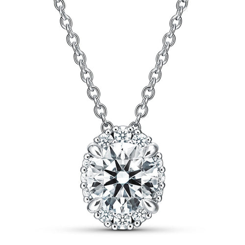 Hearts On Fire Jewelry - Elipse 18K White Gold 1.20 ct Diamond Pendant Necklace | Manfredi Jewels