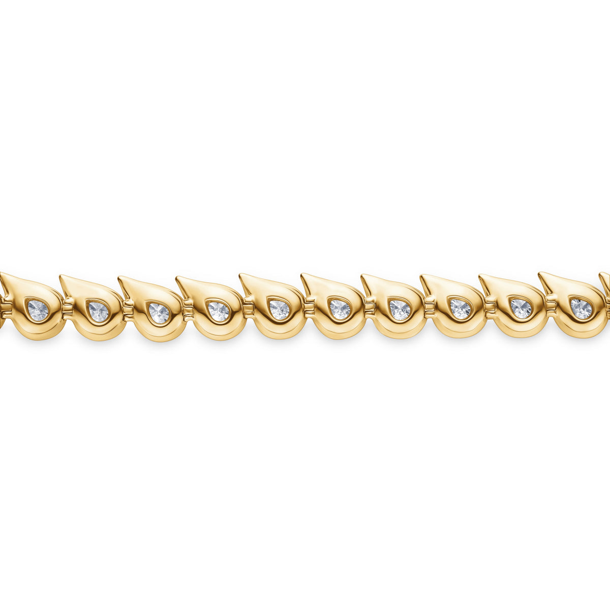 Hearts On Fire Jewelry - LU Droplet 18K Yellow Gold Diamond Bracelet | Manfredi Jewels