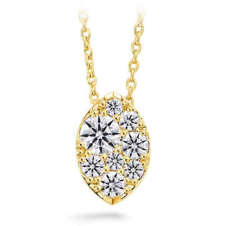 Hearts On Fire Jewelry - Tessa 18K Yellow Gold 0.50 Diamond Navette Pendant Necklace | Manfredi Jewels