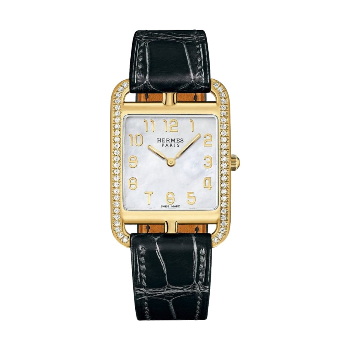 Hermès Watches - CAPE COD - MOTHER OF PEARL DIAMOND SET LARGE WATCH | Manfredi Jewels