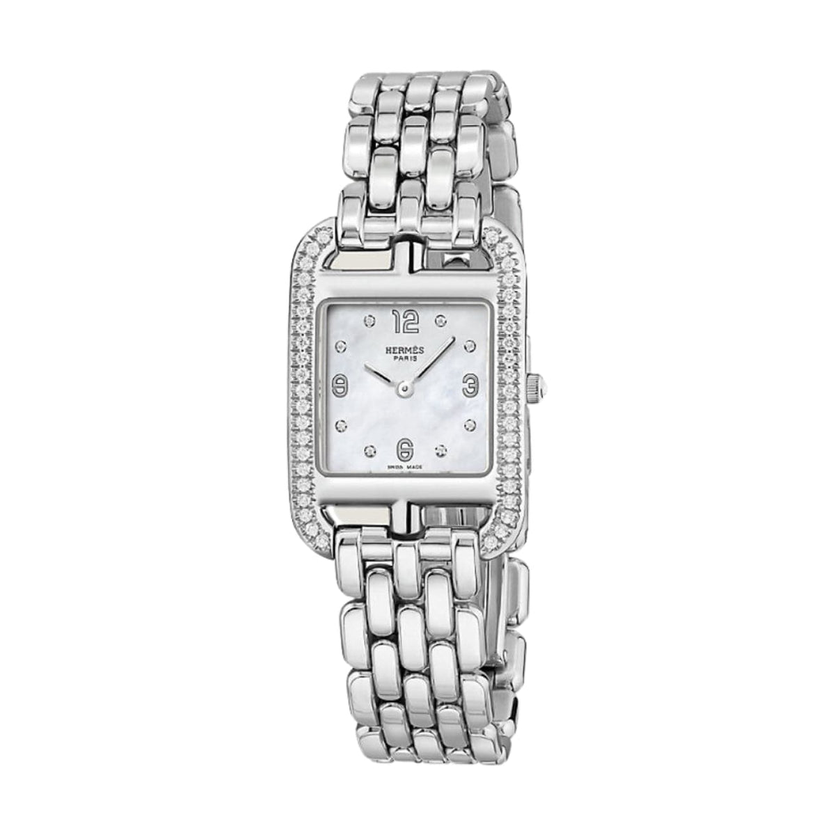 Hermès Watches - CAPE COD - MOTHER OF PEARL DIAMOND SET MEDIUM WATCH | Manfredi Jewels