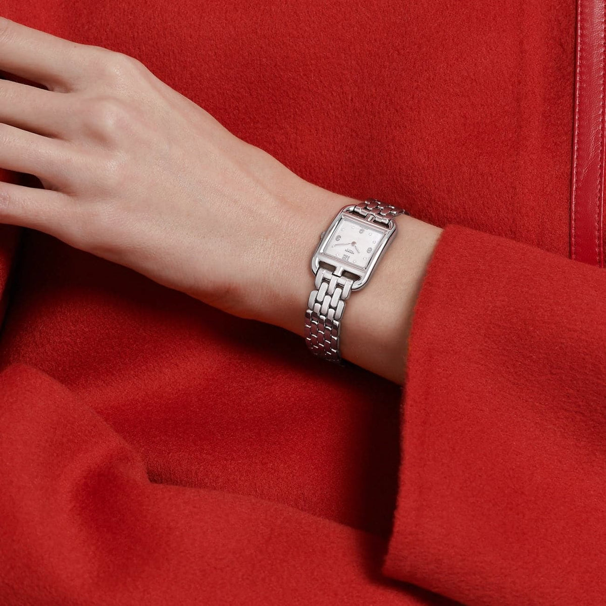 Hermès Watches - CAPE COD - MOTHER OF PEARL DIAMOND SET MEDIUM WATCH | Manfredi Jewels