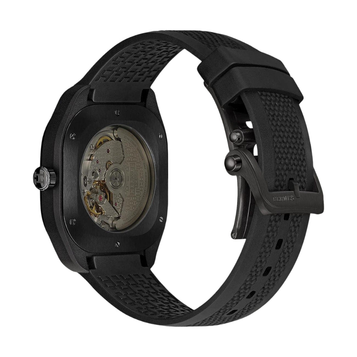 Hermès New Watches - H08 - GRAPHENE SUNBURST GRAINED EXTRA LARGE WATCH | Manfredi Jewels