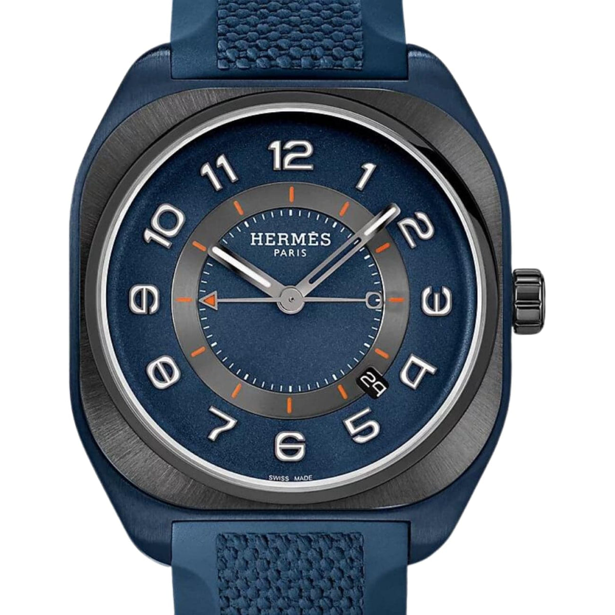 Hermès Watches - H08 - BLUE PVD TITANIUM EXTRA LARGE WATCH | Manfredi Jewels