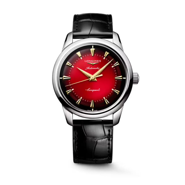 LONGINES ミッキーマウス 腕時計 レッド Longines Conquest Heritage Year of the Snake – Red Dial Watch