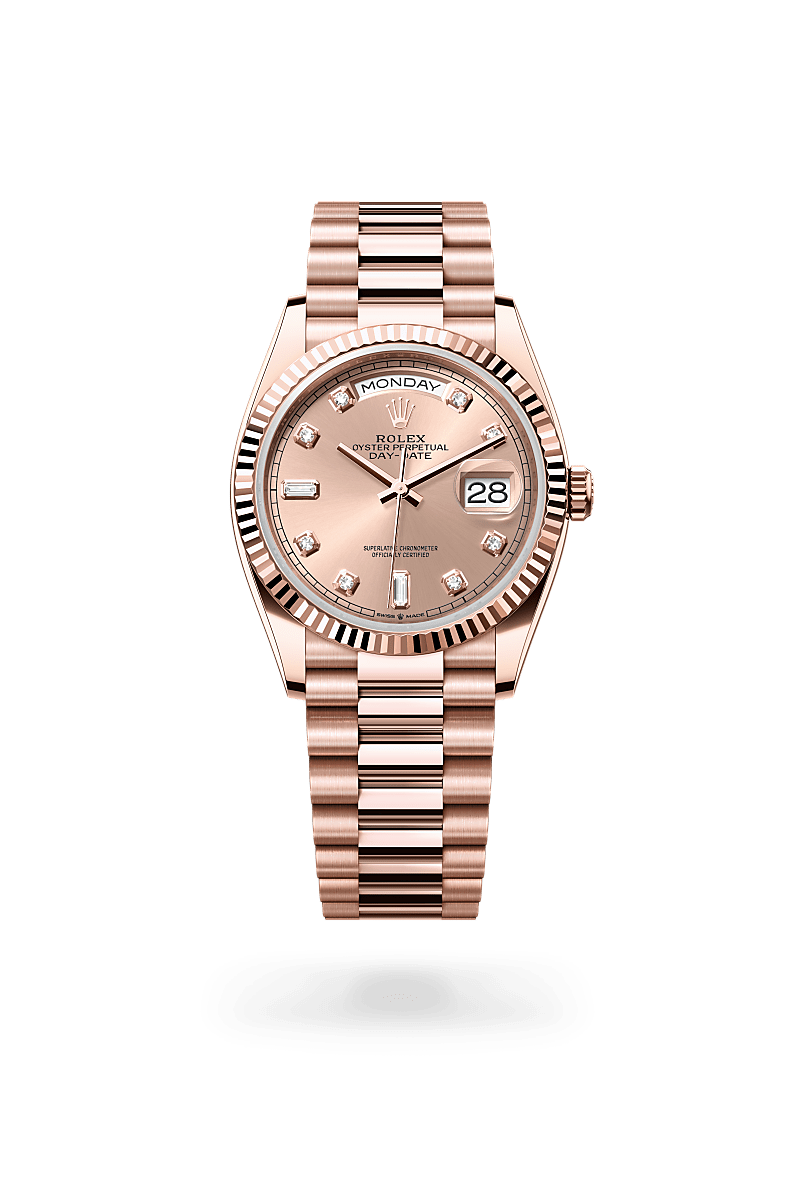 Rolex Day-Date 36 in Everose gold and Ros̩-colour Dial, M128235-0009 | Manfredi Jewels