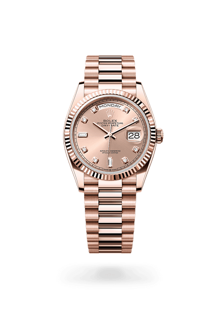 Rolex Day-Date 36 in Everose gold and Ros̩-colour Dial, M128235-0009 | Manfredi Jewels