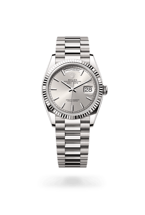 Rolex Day-Date 36 in White Gold and Silver Dial, M128239-0005 | Manfredi Jewels