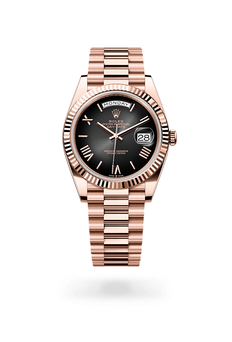 Rolex Day-Date 40 in Everose Gold and Slate ombr̩ Dial, M228235-0055 | Manfredi Jewels