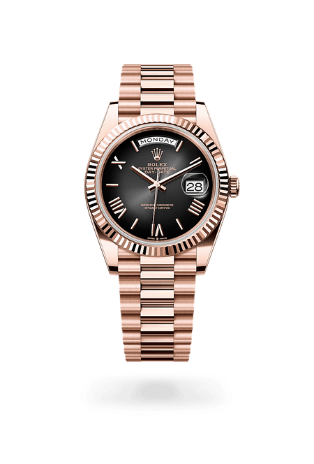 Rolex Day-Date 40 in Everose Gold and Slate ombr̩ Dial, M228235-0055 | Manfredi Jewels