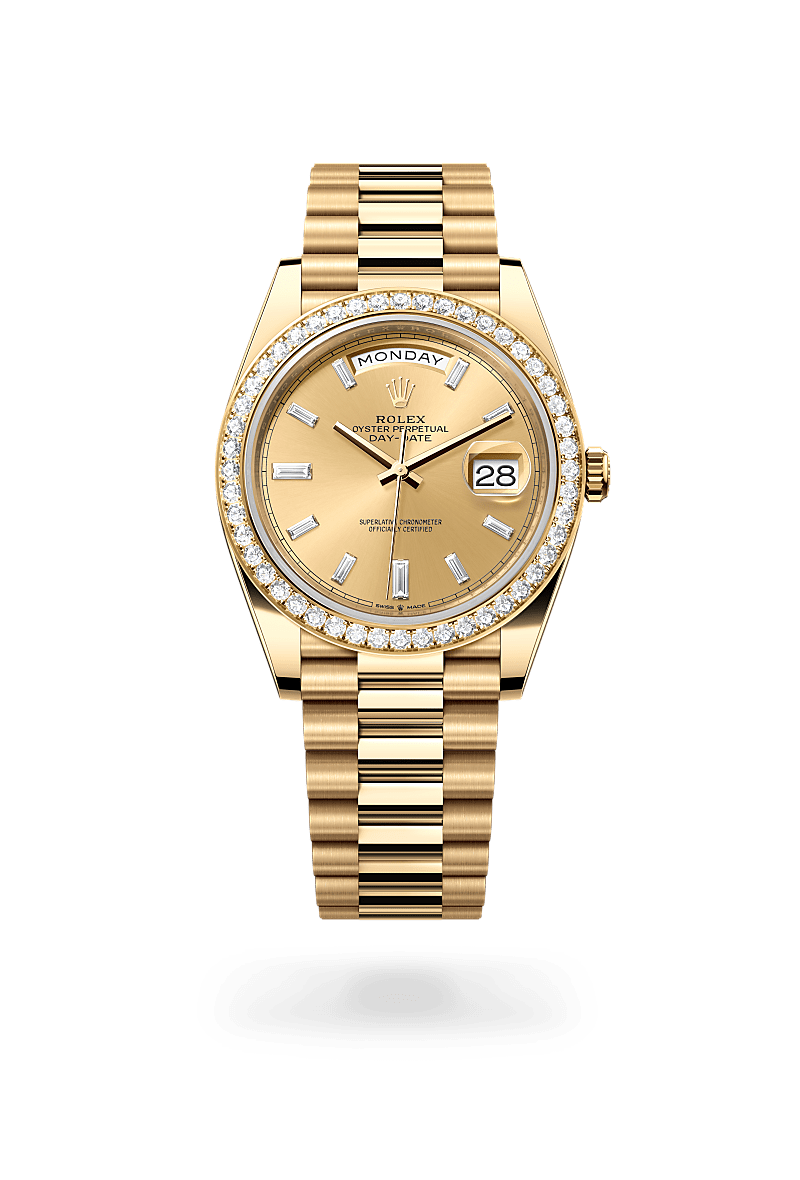 Rolex Day-Date 40 in Yellow Gold and Champagne-colour Dial, M228348rbr-0002 | Manfredi Jewels