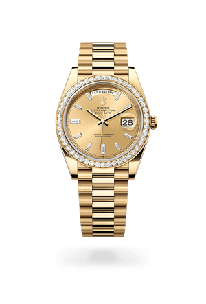 Rolex Day-Date 40 in Yellow Gold and Champagne-colour Dial, M228348rbr-0002 | Manfredi Jewels
