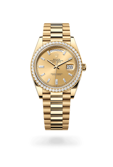 Rolex Day-Date 40 in Yellow Gold and Champagne-colour Dial, M228348rbr-0002 | Manfredi Jewels