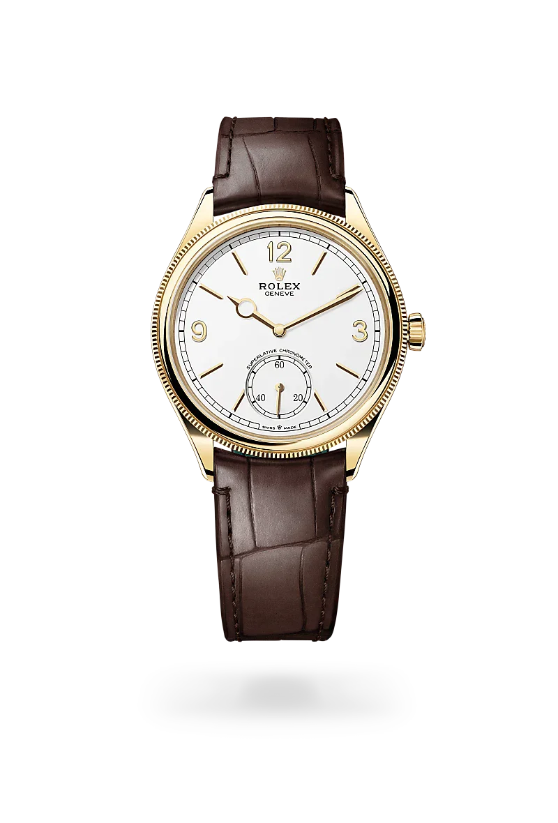 Rolex 1908 watch in Yellow gold and Intense White Dial, m126900-0001 | Manfredi Jewels