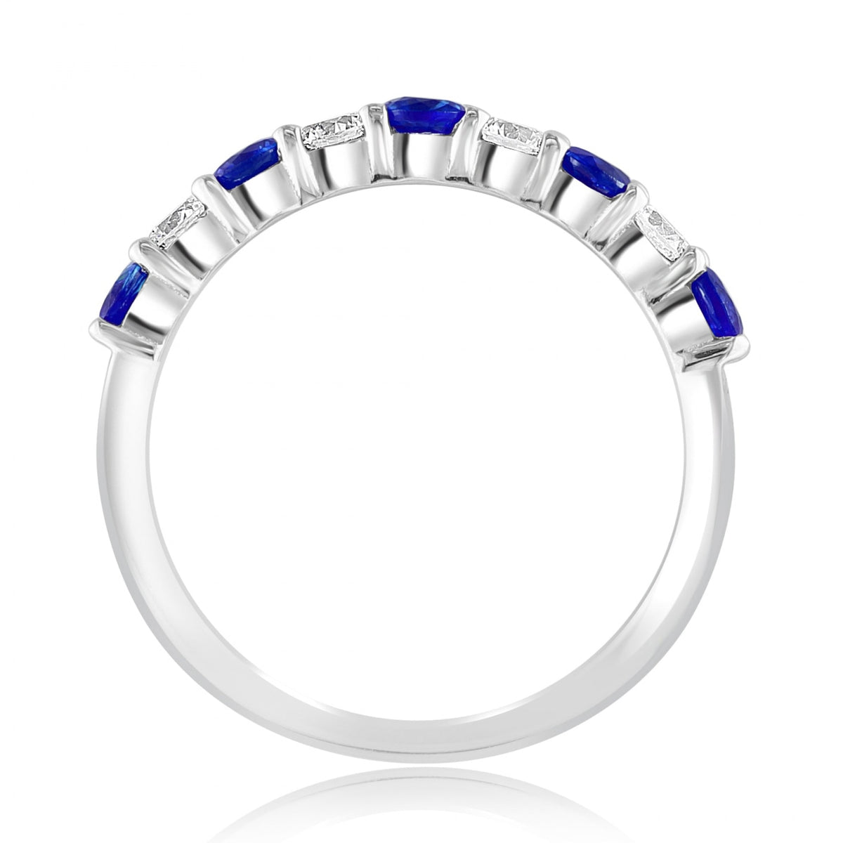 Manfredi Jewels Engagement - 14K White Gold Blue Sapphire & Diamond Ring | Manfredi Jewels