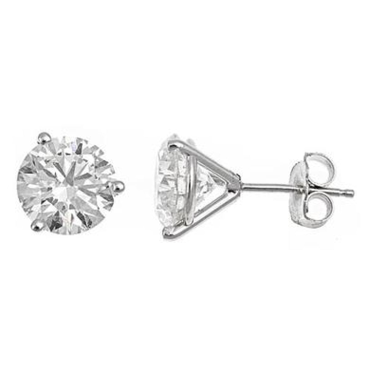 Manfredi Jewels Jewelry - 14K White Gold Diamond 0.50 ct Martini Stud Earrings | Manfredi Jewels
