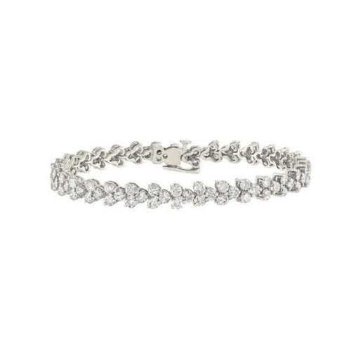 Manfredi Jewels Jewelry - 18K White Gold Diamond Cluster Bracelet