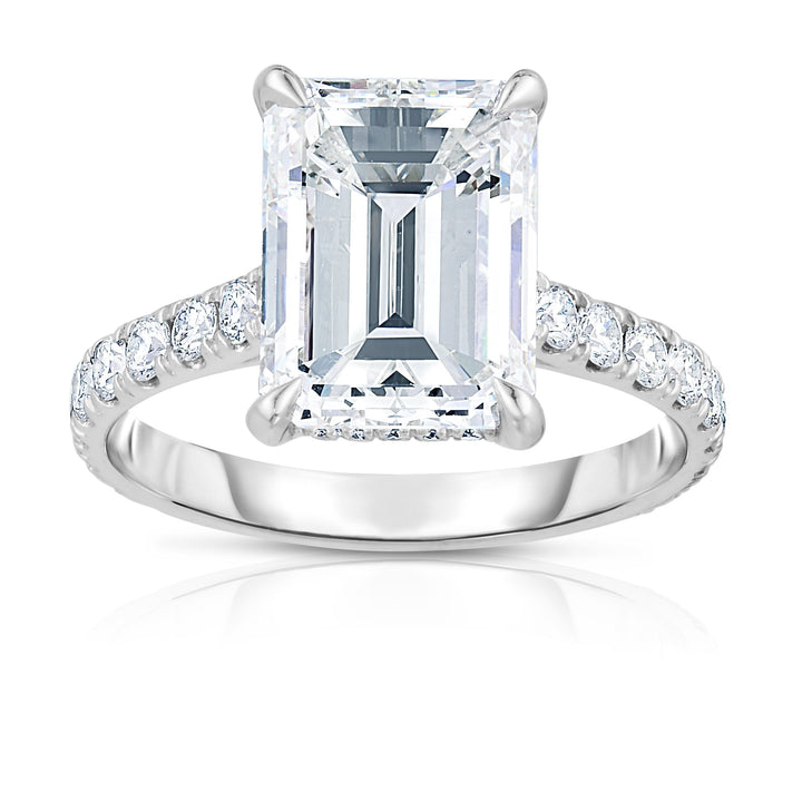Manfredi Jewels Engagement - 4.13CT EMERALD CUT ENGAGEMENT RING | Manfredi Jewels