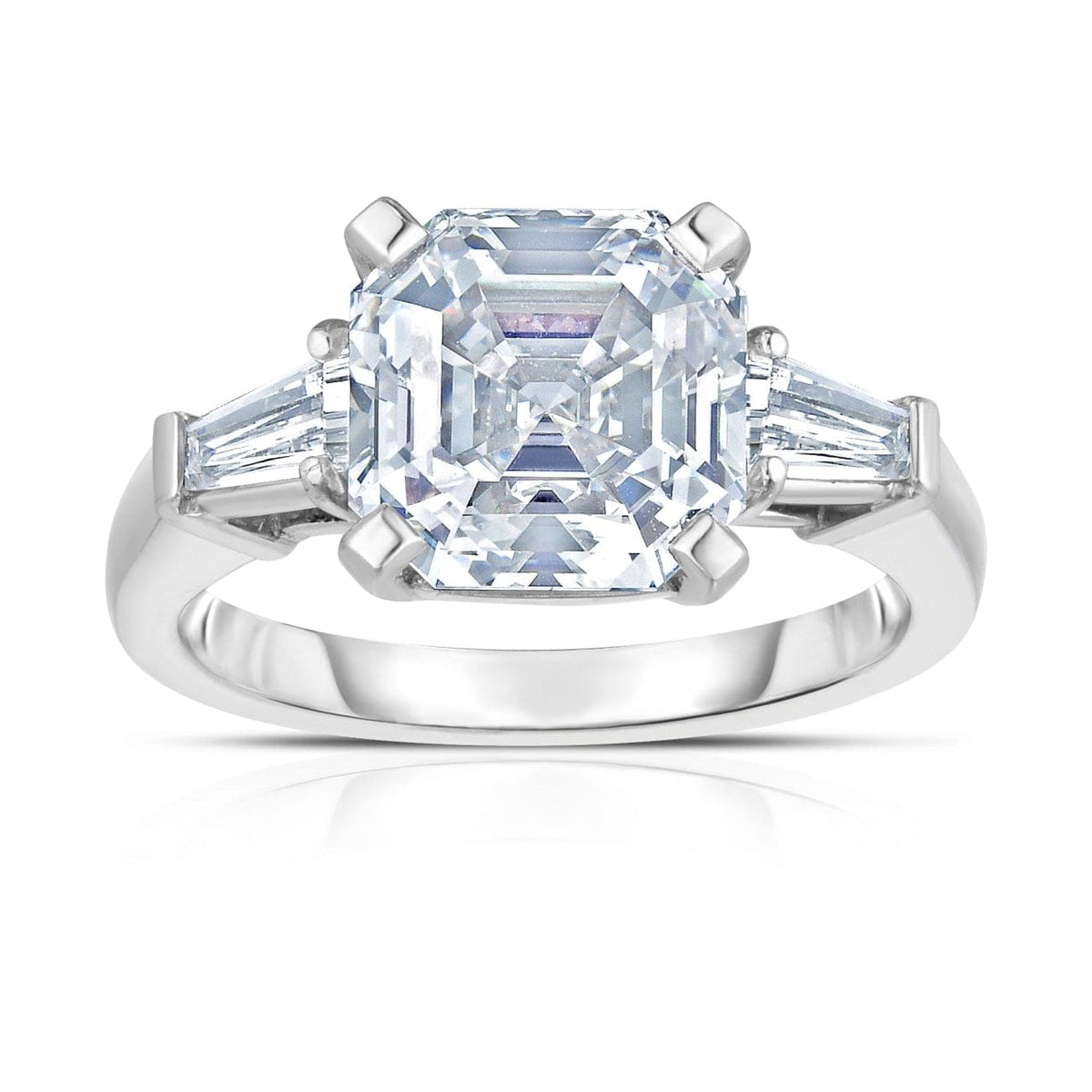 Manfredi Jewels Engagement - Asscher Cut 4.17 ct Platinum Diamond Engagement Ring | Manfredi Jewels