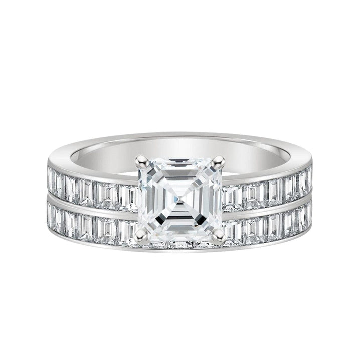 Manfredi Jewels Jewelry - Emerald Cut 1.58 ct Platinum Diamond Engagement Ring | Manfredi Jewels