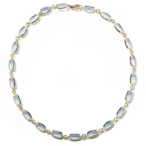Manfredi Jewels Jewelry - Gaia 18K Yellow Gold Blue Topaz Necklace