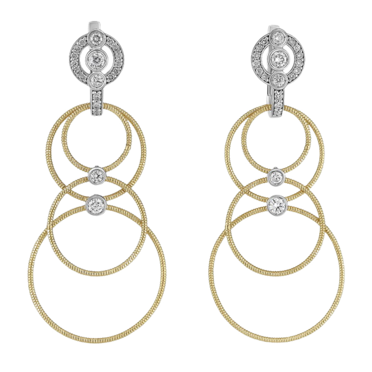 Manfredi Jewels - Miseno Sabbia D’Oro 18K Yellow Gold & White Diamond Earrings | Manfredi Jewels