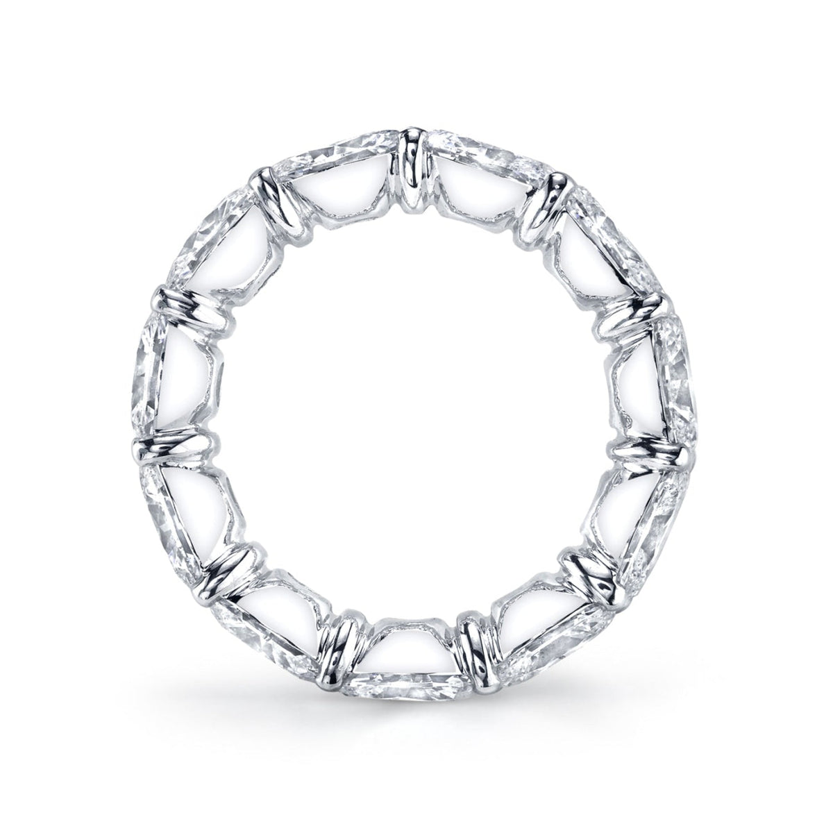Manfredi Jewels Eternity Bands - Oval Cut 3.99 ct Platinum Diamond Eternity Band Ring | Manfredi Jewels